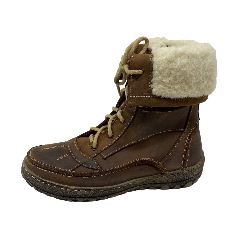 V Italia 1225 water resistant Leather winter boots Brown